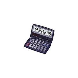 CASIO Taschenrechner SL-100VER, 8-stellig, Währungsumrechnung, Tausenderunterteilung, klappbar, Solar-/Batteriebetrieb