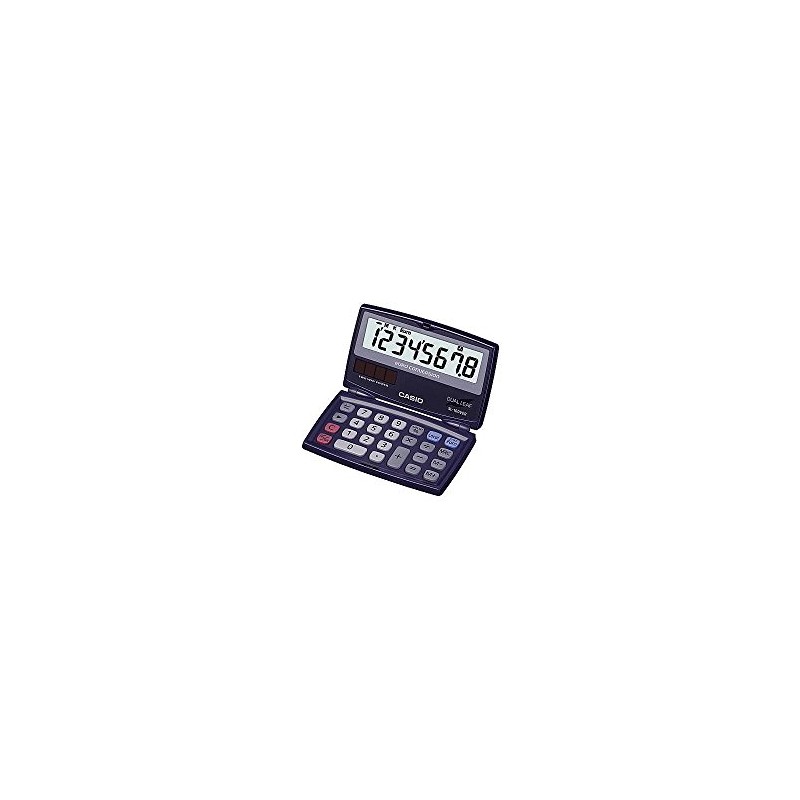 CASIO Taschenrechner SL-100VER, 8-stellig, Währungsumrechnung, Tausenderunterteilung, klappbar, Solar-/Batteriebetrieb