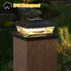 APONUO Solar Post Lights Outdoor, 2 Lighting Modes 16 LEDs