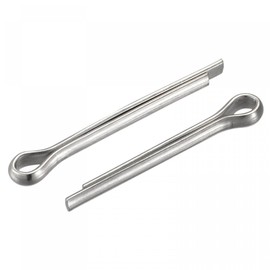 sourcing map 30 Pieces Split Splint 3 x 25 mm Stainless Steel Clip Fastener for Car Silver