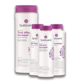 SpaGuard Balancer Bundle (pH Decreaser, pH Increaser, Alkalinity Increaser, Calcium Increaser) (4)