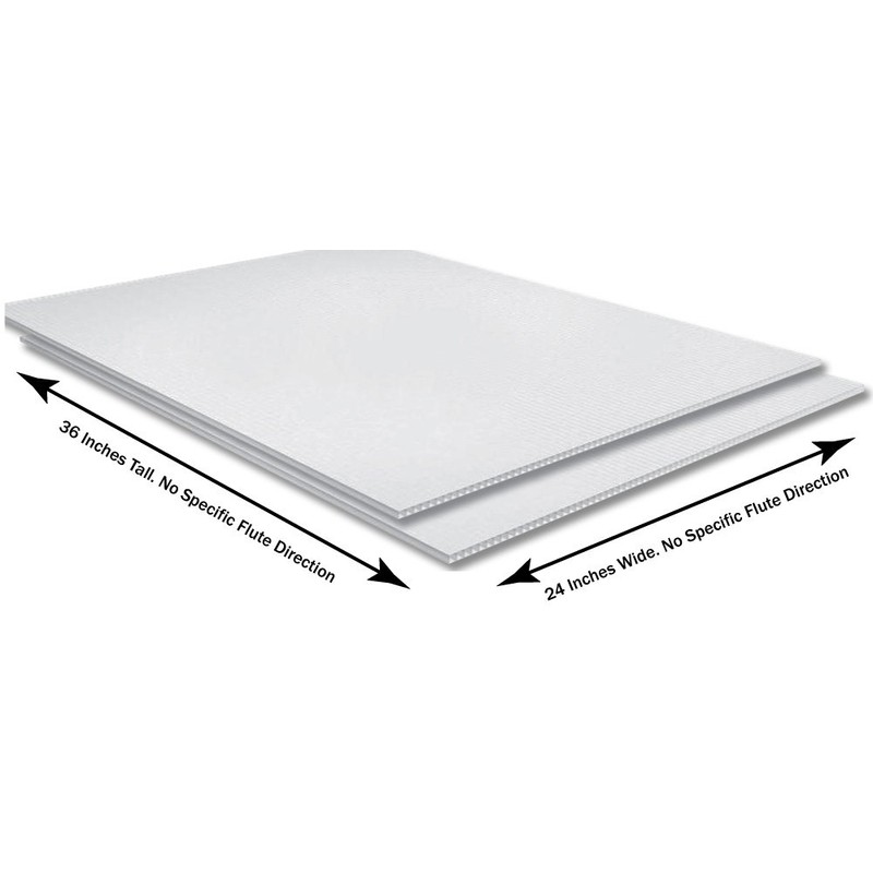 24" X 36" Coroplast Sign - 4mm - Blank White
