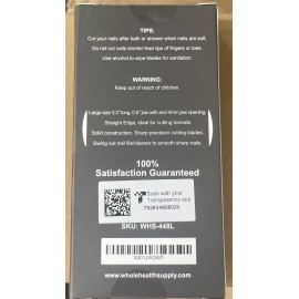 KOHM. WHS-448L Wide Jaw Heavy Duty Straight Blade Nail Clippers For Thick/ Thin