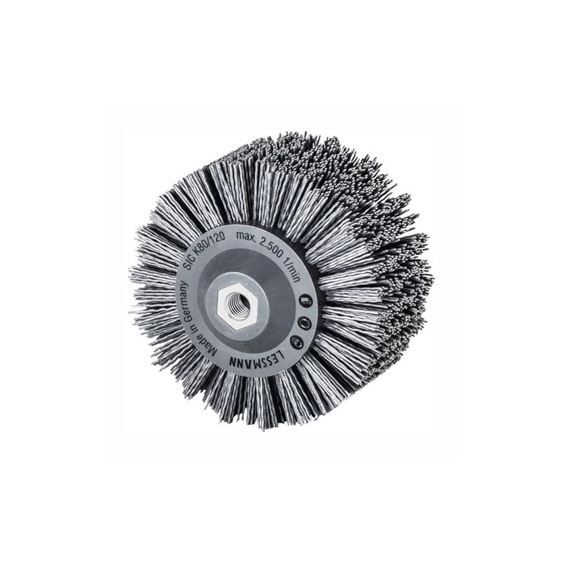 Lessmann Round Brush Punched Grey Diameter 140 mm (18 x