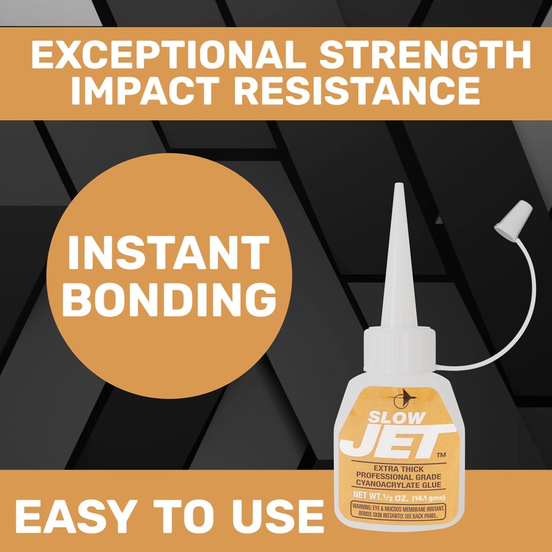 Jet Glue Slow Jet - Thick Industrial Strength CA Glue
