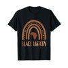 Black History Month Melanated Melanin Rainbow Leopard Print T-Shirt