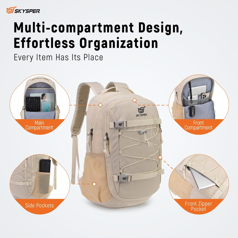 SKYSPER 25L Rucksack Hiking Backpack - Lightweight Travel Daypack for