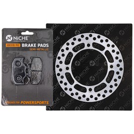 NICHE Rear Right Brake Rotor Pad Semi Metallic Kit For Suzuki DR350 69100-43880 69100-15810 69100-32830 69211-03D10