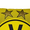 Borussia Dortmund, Polyester, BVB cushion with emblem, black/yellow, 40 x