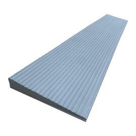 F Come 0.8" Rise Rubber Threshold Ramp for Doorways Heavy Duty Wheelchair Ramp, Non-Slip 1 Pack Gray Native Rubber Power Handicap Ramp for Door Threshold Wheelchair Scooter Ramp Curb Ramp (SW-TPR20)