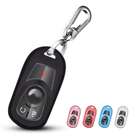 QBUC for Buick Key Fob Cover Case with Keychain for Buick Verano Regal Lacrosse Encore GX Envision Enclave Cascada GL8 Tourx 2/3/4/5 Buttons Smart Remote (Black)