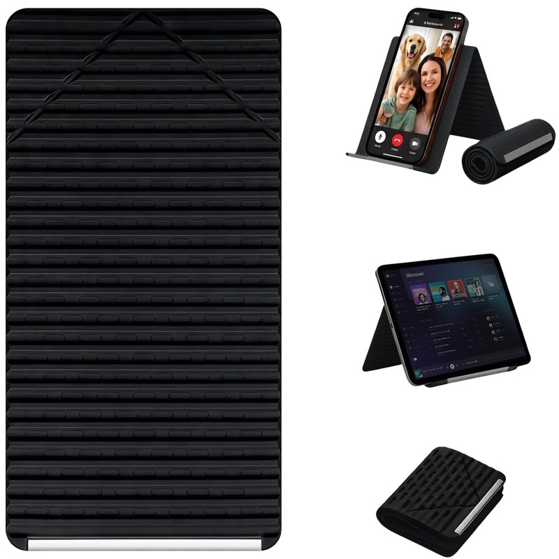 Soporte Flexible para Celular y Tablet, Stand de Silicona Plegable