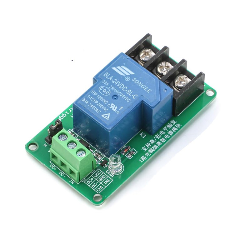Hailege 2pcs 24V 30A One Channel Optocoupler Isolation Relay Module