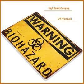 dingleiever - Warning Biohazard Hazard Sign Hazard Labels Novelty METAL Sign