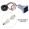 ACEIRMC Blue LED Display Voltmeter, Square Dual Display Voltmeter and