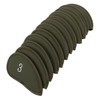 WHAMVOX 12pcs PU Leather Golf Club Head Covers Set Thickened