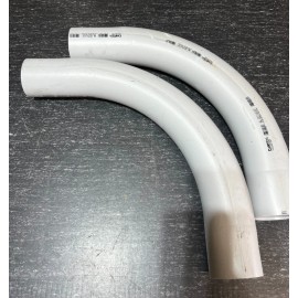 Cantex Lot of 2) 3" Cantex 5133830 90 Degree Conduit Elbow Fitting Gray PVC 25" Length