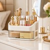 2-Layer Cosmetic Storage Box with Transparent Drawer