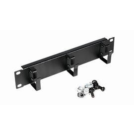 Equip 10 Inch Cable Grommet with Ring Insert, 1U Black