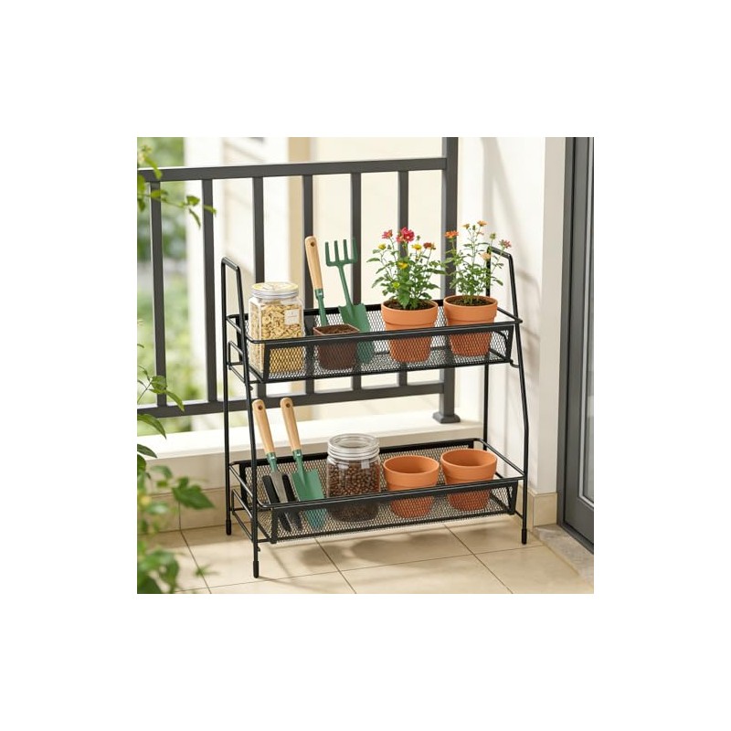 2 Tier Spice Rack, Standing, Metal Spice Rack, Kitchen Shelf,