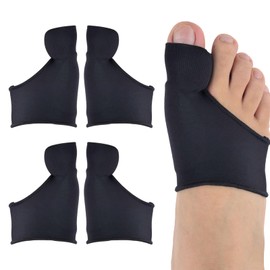 Liameph 2 Pairs Bunion Corrector Big Toe Straightener,Big Toe Straightener Toe Separators for Bunions Bunion Corrector for Women with Built-In Gel Pad (One Size,Black)