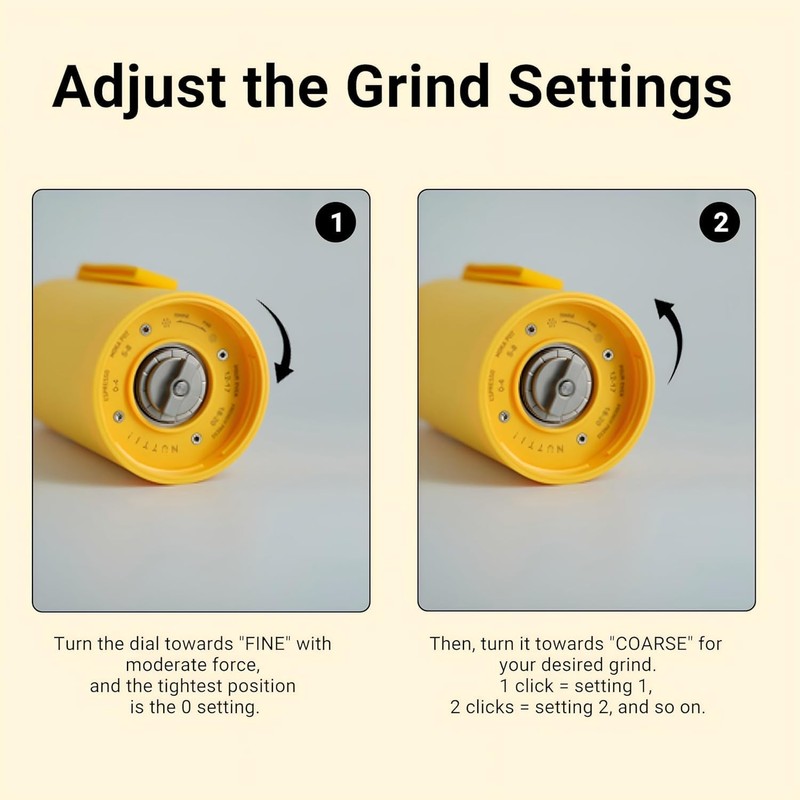 Nuttii Burr Coffee Grinder – Electric, Portable, Small, Quiet Adjustable