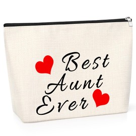 Aunt Gift from Niece Auntie Gift Ideas Makeup Bag Aunt Gifts from Niece Nephew Thank You Gift for Aunt Inspirational Gift for Aunt Travel Cosmetic Bag Appreciation Gift for Auntie Aunt Birthday Gift
