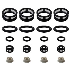 4 Sets FJ285 Fuel Injector Repair Kit Filters Seals O-Rings for 1991-1998 Nissan 240SX SE Coupe 2-Door 2.4L 2389CC l4 GAS DOHC Naturally Aspirated - by GRABOTE