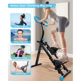 Stair Stepper for Home, Vertical Climber Workout Machine with Handlebar for Full Body Exercise Stair Climber Machine with Stable Frame & 3 Adjustable Height