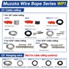Muzata 400ft 1/8" Wire Rope T316 Stainless Steel Marine Grade