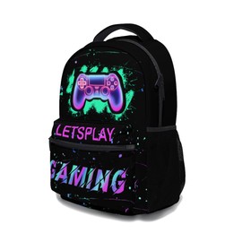 Graffiti Gamepad College Bookbags Abstract Games Gaming School Backpack for Girls Women, Teens Adults School Bags Bookbags Ladies Laptop Backpacks Travel Hiking Camping Gym Daypack