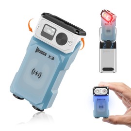WUBEN X3 Pro Mini Linterna Recargable Con Estuche De Carga E Imán, 180 Grados EDC Linterna De Bolsillo Twist Ip65 Impermeable Llavero Linterna 10 Modo Tipo C Cordón Para Camping, Al Aire Libre, Regalo