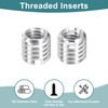 sourcing map 30Pcs Threaded Inserts, M4-0.7x6 & M6-1x6 Stainless Steel