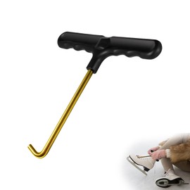 Lace Tightener Tool for Skates – Stainless Steel Hook, Thickened Grip Handle, for Ice Skates, Roller Skates,Hockey，Trampoline Springs（1 Pack