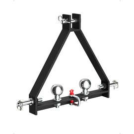 Garvee 3 Point Quick Hitch Category 1 with 2 Trailer Hitch Ball, Heavy Duty Receiver Suitable for Most Types of Tractors and Trailers