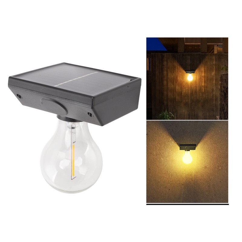 Solar Bulb Lamp Waterproof Decorative LED Shed Tungsten Bulb Wall
