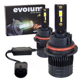 Evolum Kit de Focos Led 14000 lumenes Flame Luz Tricolor Automotriz Iluminación Principal Todas las Medidas Auto Faros Delanteros (9007)