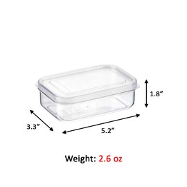 Lustroware Micro Clear Food Storage Containers | Virtually Indestructible Tritan Body | BPA Free, Dishwasher Safe | Made in Japan (6, 13 oz)