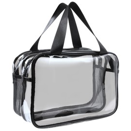 Clear Toiletry Bag Extra Large Cosmetic Bag Portable Travel Makeup Bags, PVC Waterproof Ladies Wash Bags for Women Girls