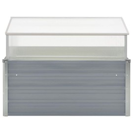 Tidyard Greenhouse Galvanized Steel Aluminum Frame PC Board Gray for Growing Plants, Vegetables, Flowers, Herbs Outdoors 39.4 in x 39.4 in x 33.5 in (W x D x H)