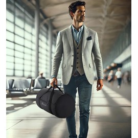 Xcase Men's Travel Bags: Set of 4 Folding Duffle Bags, Tear-Resistant, Fastening Strap, 40 L, 212 g Each (Weekender Travel Bag Men, On-Board Bag)