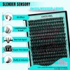 Lash Clusters 320Pcs 60D Eyelashes Cluster D Curl Individual Wispy
