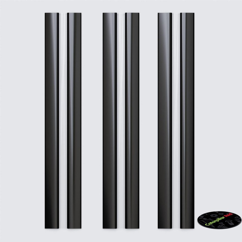 3X 200mm Black Low Profile Flex Hinges, Flexible Living Hinges,