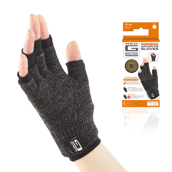 Neo G Arthritis Gloves - Compression Gloves for Arthritis for women and men, RSI, Joint pain - Dual Layer System for Optimum Mobility, Flexibility, Warmth and Comfort – M - Class 1 Medical Device