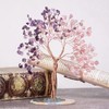 Amogeeli Handmade Copper Wire Crystal Tree with Agate Base, Fengshui