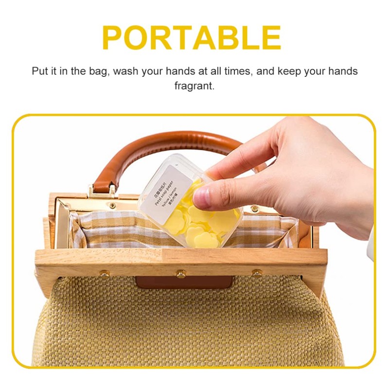 Healeved 16 Boxes of Portable Travelling Soap Flakes Outdoor Hand