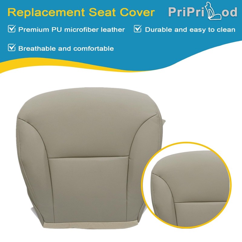 Pripirlod Driver Side Bottom Replacement Seat Cover Main Light Beige