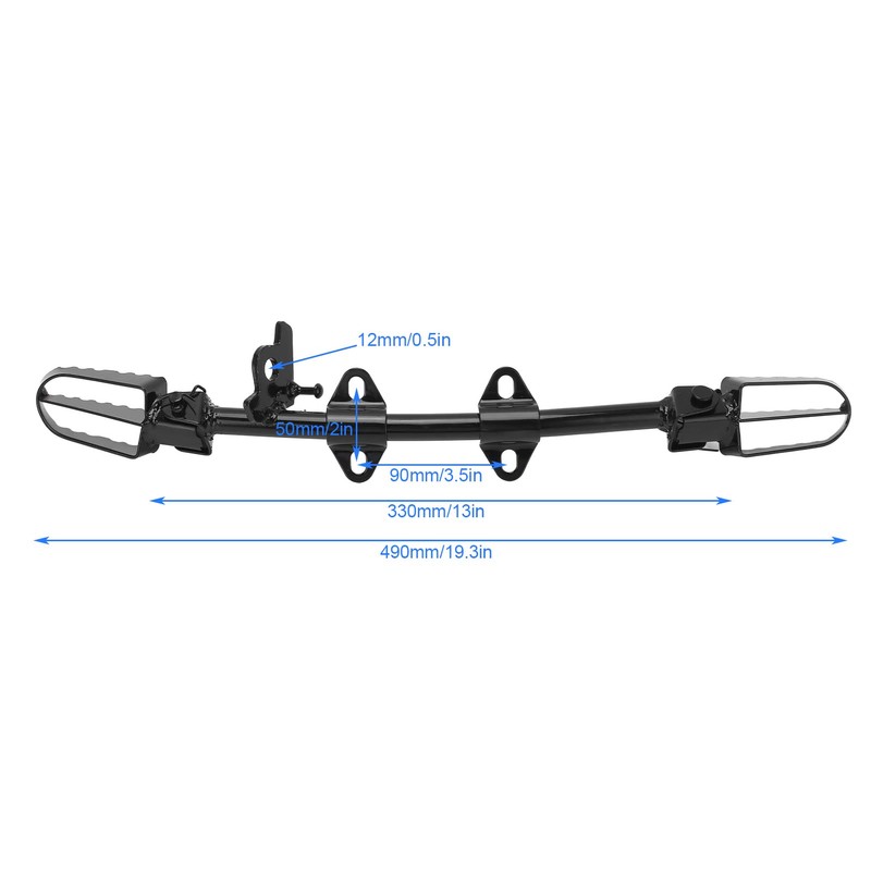 Camrusic Dirt Bike Foot Pegs, Steel Alloy Footpegs Mount Bracket