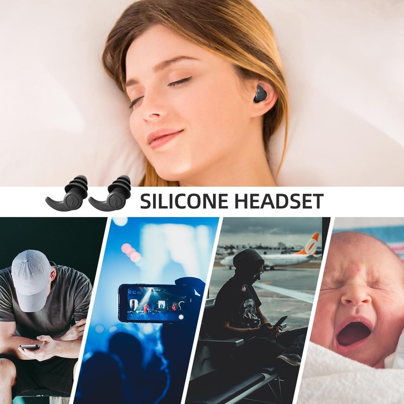 Earplugs For Sleeping, Noise Cancelling Ohrstöpsel, Ear Plugs, Silikon Ohrstöpsel,