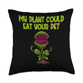 Venus Fly Trap Terrarium Plants Live Venus Fly Trap Plant Throw Pillow